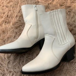 Nasty Gal White Cowgirl Boots